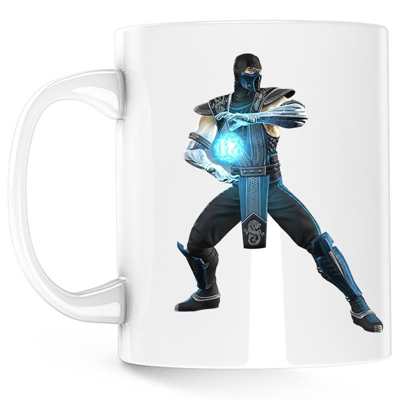 Casa si Gradina - Bucatarie si vesela - Cani si pahare - Cani si cesti - Cana Mortal Kombat Blue Magic Gamer World, alba, 330 ml - Infinity.ro