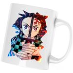Casa si Gradina - Bucatarie si vesela - Cani si pahare - Cani si cesti - Cana Demon Slayer Tanjiro Kamado Tiktok, alba, 330 ml - Infinity.ro