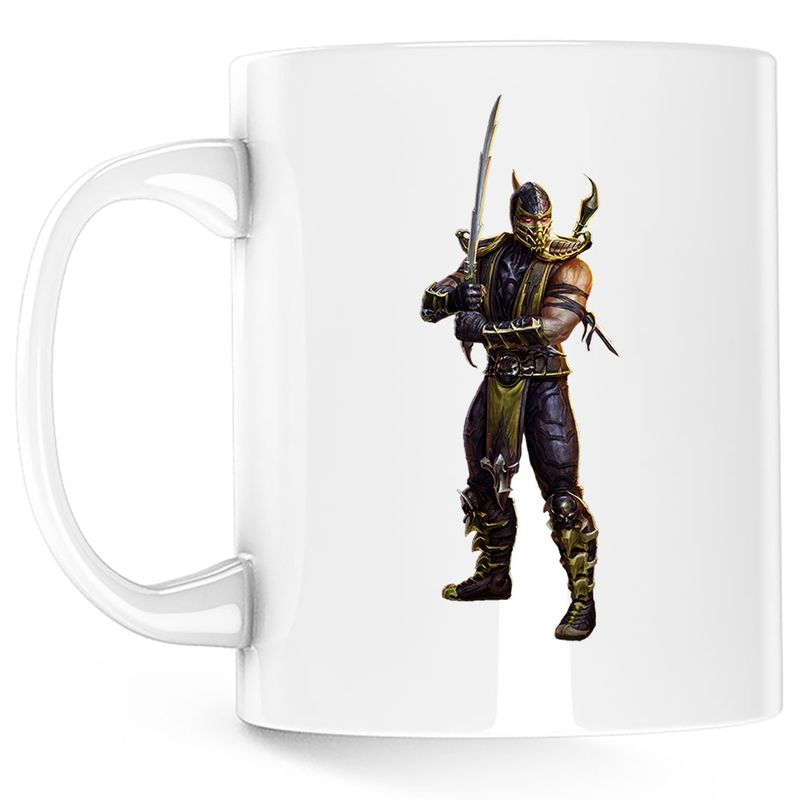 Casa si Gradina - Bucatarie si vesela - Cani si pahare - Cani si cesti - Cana Mortal Kombat The Fighter Number One Sword Gamer, alba, 330 ml - Infinity.ro