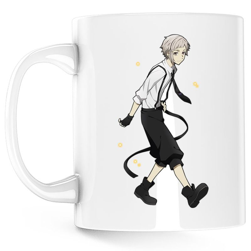 Casa si Gradina - Bucatarie si vesela - Cani si pahare - Cani si cesti - Cana Bungo Stray Dogs Atsushi Nakajima Dance, alba, 330 ml - Infinity.ro
