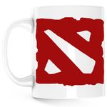 Casa si Gradina - Bucatarie si vesela - Cani si pahare - Cani si cesti - Cana Dota 2 Logo Video Game eSports Dota2 Symbol, alba, 330 ml - Infinity.ro