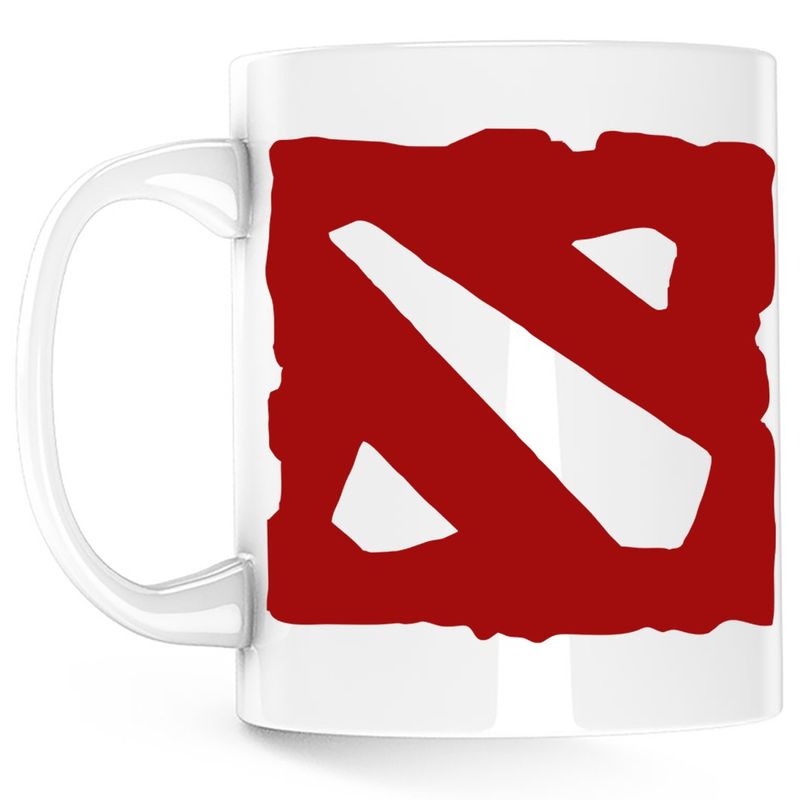 Casa si Gradina - Bucatarie si vesela - Cani si pahare - Cani si cesti - Cana Dota 2 Logo Video Game eSports Dota2 Symbol, alba, 330 ml - Infinity.ro