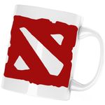 Casa si Gradina - Bucatarie si vesela - Cani si pahare - Cani si cesti - Cana Dota 2 Logo Video Game eSports Dota2 Symbol, alba, 330 ml - Infinity.ro