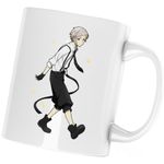 Casa si Gradina - Bucatarie si vesela - Cani si pahare - Cani si cesti - Cana Bungo Stray Dogs Atsushi Nakajima Dance, alba, 330 ml - Infinity.ro