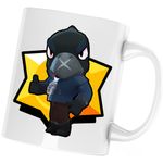 Casa si Gradina - Bucatarie si vesela - Cani si pahare - Cani si cesti - Cana Brawlers Crow Brawl Stars, alba, 330 ml - Infinity.ro