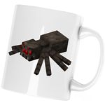 Casa si Gradina - Bucatarie si vesela - Cani si pahare - Cani si cesti - Cana Cave Spider Red Eyes Minecraft, alba, 330 ml - Infinity.ro