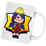 Casa si Gradina - Bucatarie si vesela - Cani si pahare - Cani si cesti - Cana Jacky Brawl Stars, alba, 330 ml - Infinity.ro