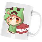 Casa si Gradina - Bucatarie si vesela - Cani si pahare - Cani si cesti - Cana Minecraft Anime Creeper, alba, 330 ml - Infinity.ro