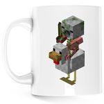 Casa si Gradina - Bucatarie si vesela - Cani si pahare - Cani si cesti - Cana Pigman Gaina Minecraft, alba, 330 ml - Infinity.ro