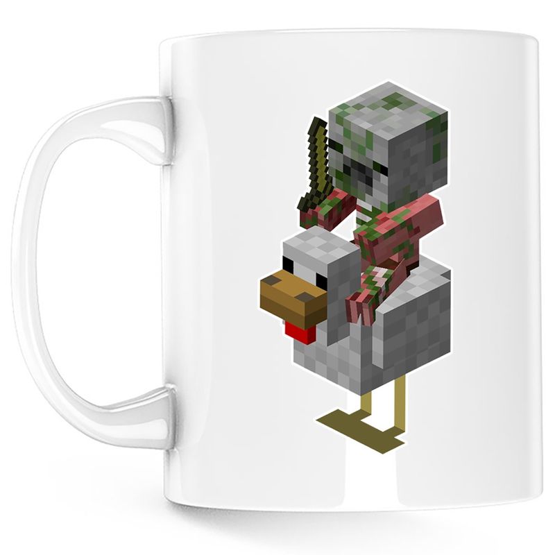 Casa si Gradina - Bucatarie si vesela - Cani si pahare - Cani si cesti - Cana Pigman Gaina Minecraft, alba, 330 ml - Infinity.ro
