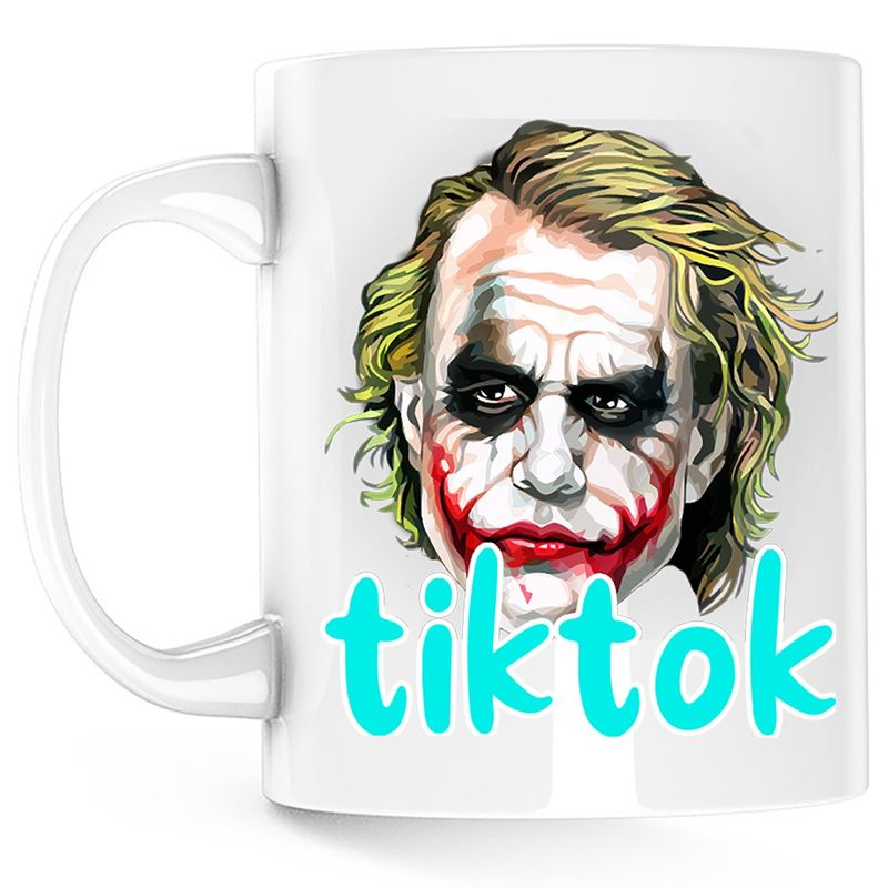 Casa si Gradina - Bucatarie si vesela - Cani si pahare - Cani si cesti - Cana Joker TikTok Creator Legend Tiktoker, alba, 330 ml - Infinity.ro