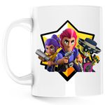 Casa si Gradina - Bucatarie si vesela - Cani si pahare - Cani si cesti - Cana Brawl Stars Game Team, alba, 330 ml - Infinity.ro