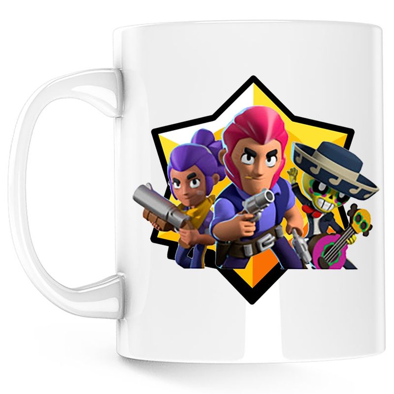 Casa si Gradina - Bucatarie si vesela - Cani si pahare - Cani si cesti - Cana Brawl Stars Game Team, alba, 330 ml - Infinity.ro