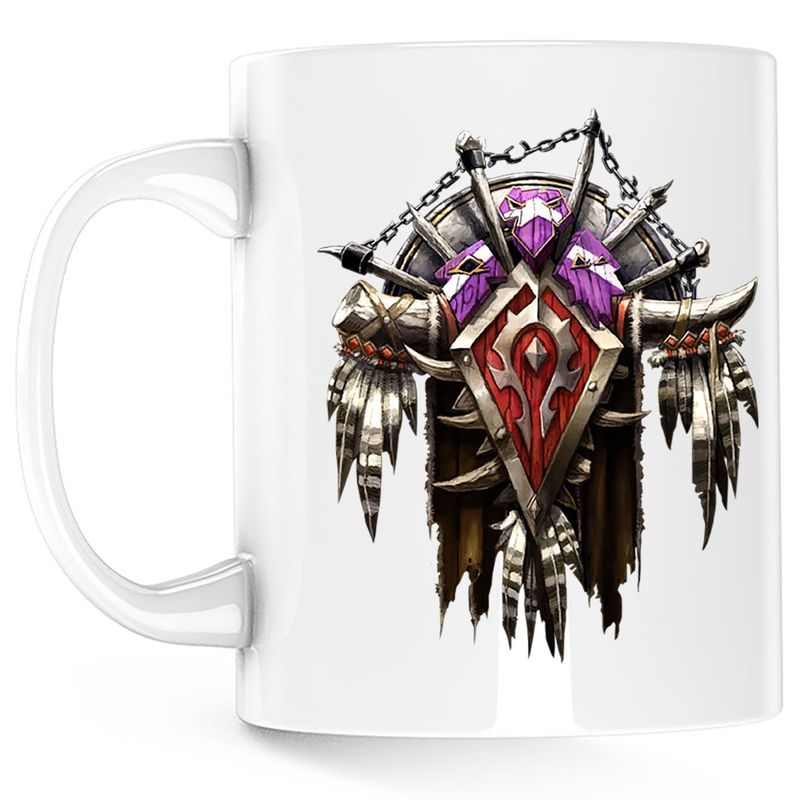 Casa si Gradina - Bucatarie si vesela - Cani si pahare - Cani si cesti - Cana Warcraft Horde Faction Azeroth WoW, alba, 330 ml - Infinity.ro