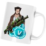 Casa si Gradina - Bucatarie si vesela - Cani si pahare - Cani si cesti - Cana Wolverine Logan Fortnite VBucks Epic Gun, alba, 330 ml - Infinity.ro
