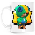 Casa si Gradina - Bucatarie si vesela - Cani si pahare - Cani si cesti - Cana Leon Brawl Stars Fortnite, alba, 330 ml - Infinity.ro