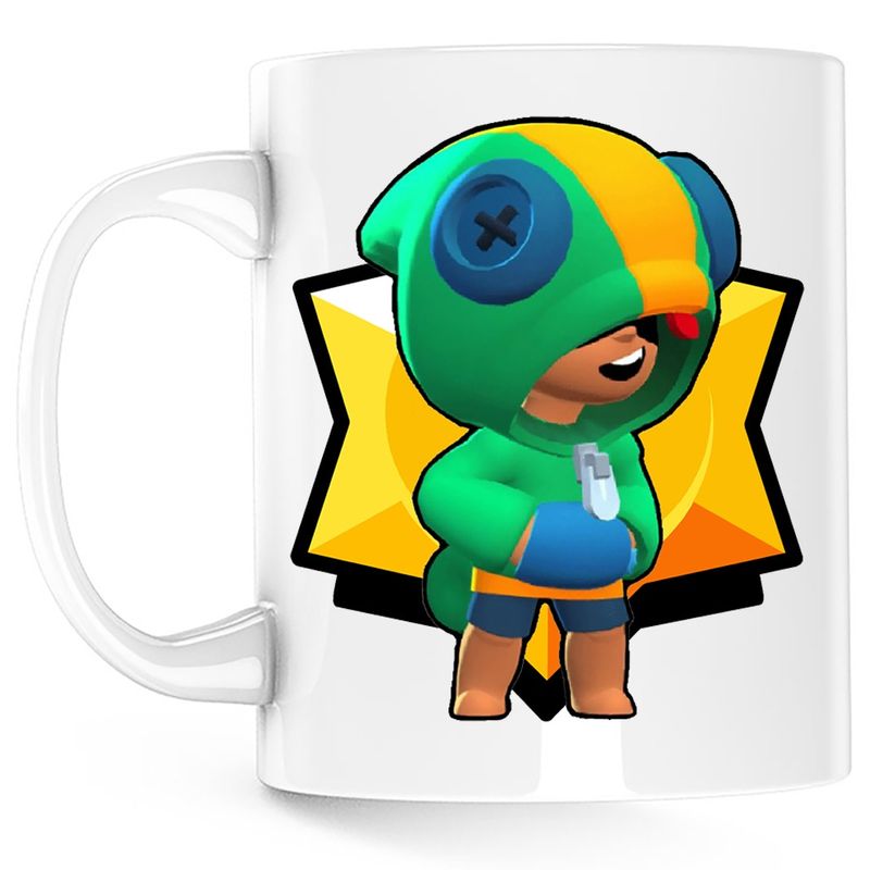 Casa si Gradina - Bucatarie si vesela - Cani si pahare - Cani si cesti - Cana Leon Brawl Stars Fortnite, alba, 330 ml - Infinity.ro