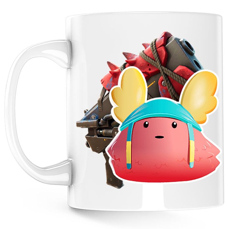 Casa si Gradina - Bucatarie si vesela - Cani si pahare - Cani si cesti - Cana Guff Fortnite Primal SMG Gun, alba, 330 ml - Infinity.ro