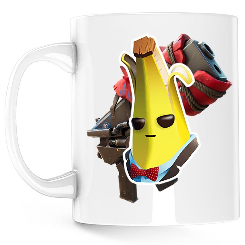 Casa si Gradina - Bucatarie si vesela - Cani si pahare - Cani si cesti - Cana Agent Peely Fortnite Primal SMG, alba, 330 ml - Infinity.ro