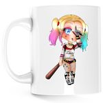 Casa si Gradina - Bucatarie si vesela - Cani si pahare - Cani si cesti - Cana Joker Harley Quinn Daddys Lil Monster, alba, 330 ml - Infinity.ro