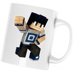 Casa si Gradina - Bucatarie si vesela - Cani si pahare - Cani si cesti - Cana Skin Blue Lagoon Minecraft, alba, 330 ml - Infinity.ro