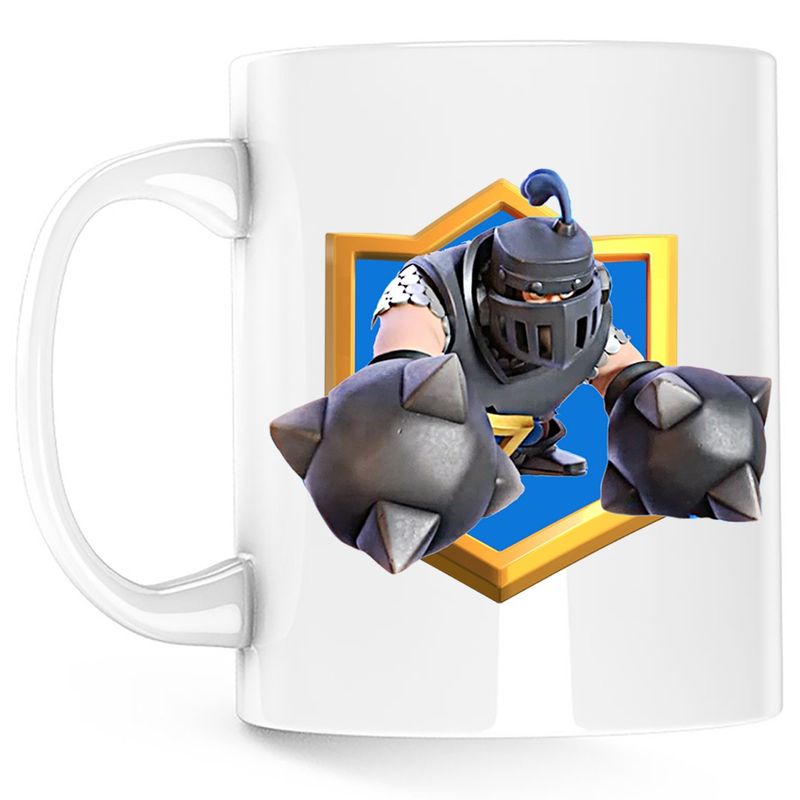Casa si Gradina - Bucatarie si vesela - Cani si pahare - Cani si cesti - Cana Mega Knight Clash Royale Clans, alba, 330 ml - Infinity.ro