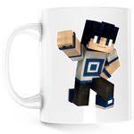 Casa si Gradina - Bucatarie si vesela - Cani si pahare - Cani si cesti - Cana Skin Blue Lagoon Minecraft, alba, 330 ml - Infinity.ro