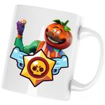 Casa si Gradina - Bucatarie si vesela - Cani si pahare - Cani si cesti - Cana Tomato Man Fortnite Brawl Stars, alba, 330 ml - Infinity.ro