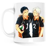 Casa si Gradina - Bucatarie si vesela - Cani si pahare - Cani si cesti - Cana Haikyuu Echipa Volei Kageyama Hinata Haikyu!!, alba, 330 ml - Infinity.ro