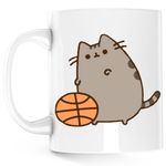 Casa si Gradina - Bucatarie si vesela - Cani si pahare - Cani si cesti - Cana Pusheen Cat Minge Basket Pisica Plus, alba, 330 ml - Infinity.ro