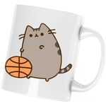 Casa si Gradina - Bucatarie si vesela - Cani si pahare - Cani si cesti - Cana Pusheen Cat Minge Basket Pisica Plus, alba, 330 ml - Infinity.ro