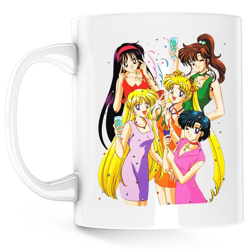 Casa si Gradina - Bucatarie si vesela - Cani si pahare - Cani si cesti - Cana Party Girls Sailor Moon Happy Vibe, alba, 330 ml - Infinity.ro