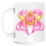 Casa si Gradina - Bucatarie si vesela - Cani si pahare - Cani si cesti - Cana Sailor Moon Pink Gold Heart Diadema, alba, 330 ml - Infinity.ro