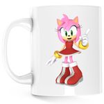 Casa si Gradina - Bucatarie si vesela - Cani si pahare - Cani si cesti - Cana Sonic Amy Rose Girlfriend Runner, alba, 330 ml - Infinity.ro
