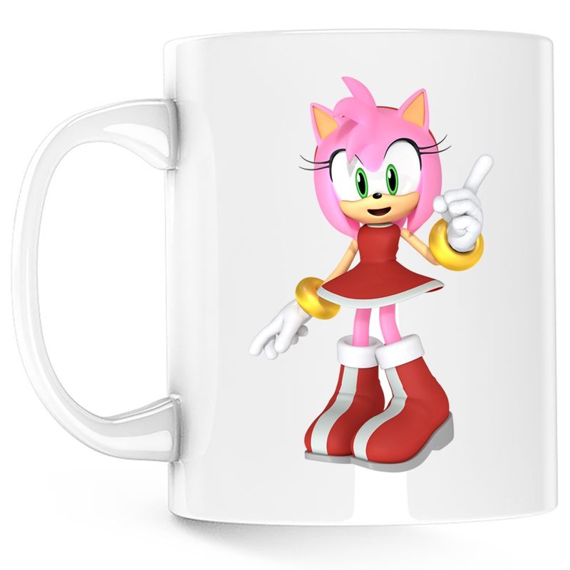 Casa si Gradina - Bucatarie si vesela - Cani si pahare - Cani si cesti - Cana Sonic Amy Rose Girlfriend Runner, alba, 330 ml - Infinity.ro