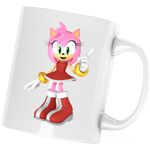Casa si Gradina - Bucatarie si vesela - Cani si pahare - Cani si cesti - Cana Sonic Amy Rose Girlfriend Runner, alba, 330 ml - Infinity.ro