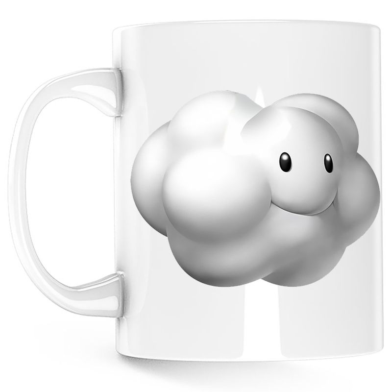 Casa si Gradina - Bucatarie si vesela - Cani si pahare - Cani si cesti - Cana Super Mario Bros Nor Wii 3D World, alba, 330 ml - Infinity.ro