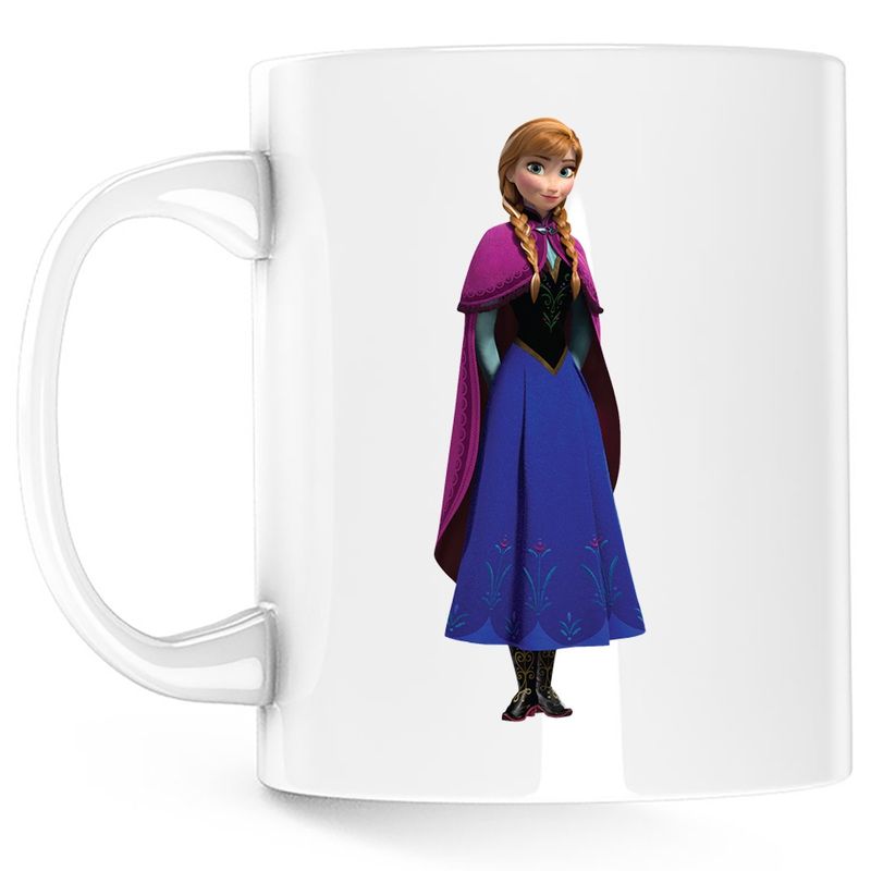 Casa si Gradina - Bucatarie si vesela - Cani si pahare - Cani si cesti - Cana Printesa Anna Kristoff Regatul de Gheata, alba, 330 ml - Infinity.ro