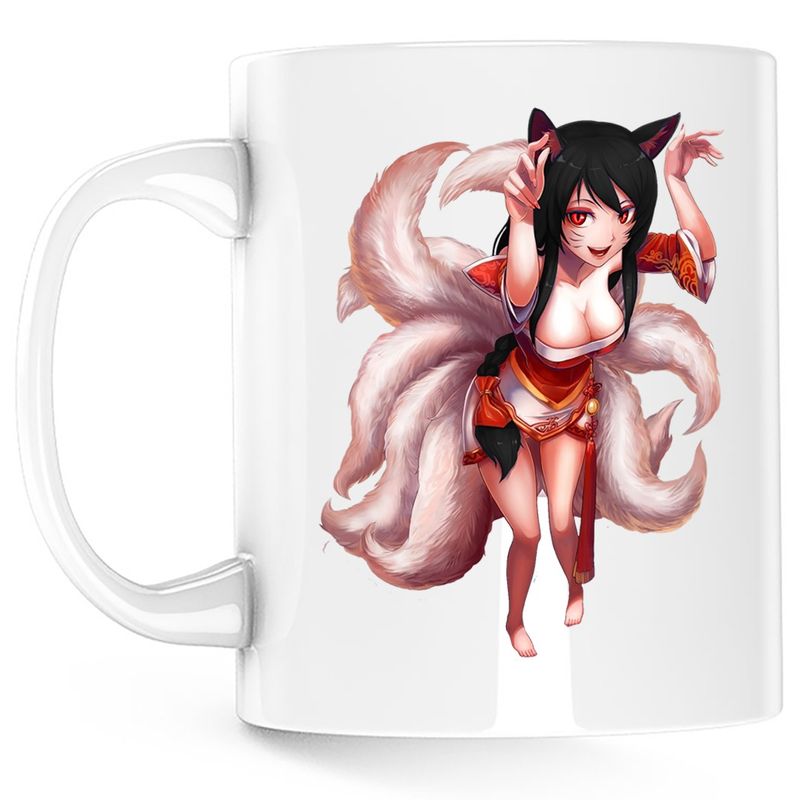 Casa si Gradina - Bucatarie si vesela - Cani si pahare - Cani si cesti - Cana League of Legends Ahri Nine Tailed Fox Vulpita, alba, 330 ml - Infinity.ro