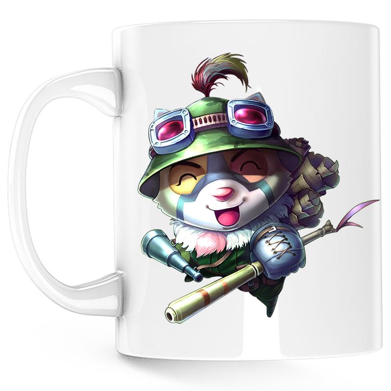 Casa si Gradina - Bucatarie si vesela - Cani si pahare - Cani si cesti - Cana League of Legends Teemo Champion LoL eSports, alba, 330 ml - Infinity.ro