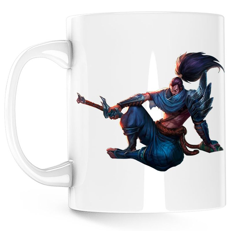 Casa si Gradina - Bucatarie si vesela - Cani si pahare - Cani si cesti - Cana Yasuo Unforgiven League of Legends LoL Game, alba, 330 ml - Infinity.ro