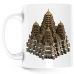 Casa si Gradina - Bucatarie si vesela - Cani si pahare - Cani si cesti - Cana Age of Empires Rise of Rajas Prambanan Cladire Asia Templu, alba, 330 ml - Infinity.ro