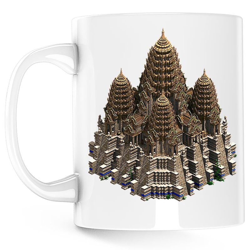 Casa si Gradina - Bucatarie si vesela - Cani si pahare - Cani si cesti - Cana Age of Empires Rise of Rajas Prambanan Cladire Asia Templu, alba, 330 ml - Infinity.ro