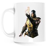 Casa si Gradina - Bucatarie si vesela - Cani si pahare - Cani si cesti - Cana Mortal Kombat Scorpion Deadly Alliance Video Game Fatalitate, alba, 330 ml - Infinity.ro