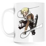 Casa si Gradina - Bucatarie si vesela - Cani si pahare - Cani si cesti - Cana Attack on Titan Annie Leonhart Anime Manga, alba, 330 ml - Infinity.ro