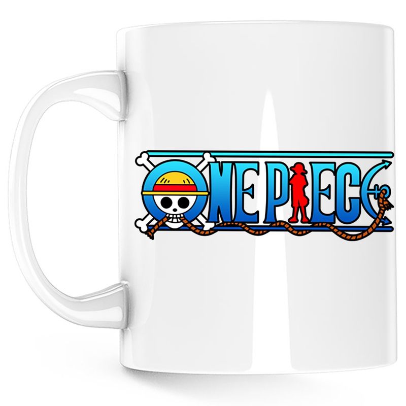 Casa si Gradina - Bucatarie si vesela - Cani si pahare - Cani si cesti - Cana One Piece Anime Manga Logo Serial, alba, 330 ml - Infinity.ro