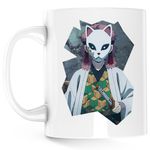 Casa si Gradina - Bucatarie si vesela - Cani si pahare - Cani si cesti - Cana Demon Slayer Sabito Samurai Girl, alba, 330 ml - Infinity.ro