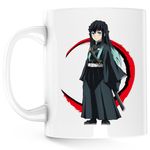 Casa si Gradina - Bucatarie si vesela - Cani si pahare - Cani si cesti - Cana Demon Slayer Muichiro Tokito Samurai, alba, 330 ml - Infinity.ro