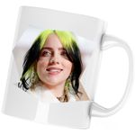 Casa si Gradina - Bucatarie si vesela - Cani si pahare - Cani si cesti - Cana Billie Eilish Foto Bad Guy, alba, 330 ml - Infinity.ro