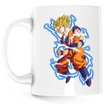 Casa si Gradina - Bucatarie si vesela - Cani si pahare - Cani si cesti - Cana Dragon Ball SonGoku Desene Animate Anime, alba, 330 ml - Infinity.ro